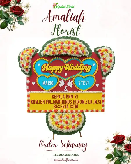 Papan Bunga Pernikahan Pamukan Barat